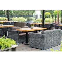  "Капучино" диван из искусственного ротанга двухместный, цвет графит, фото 3 