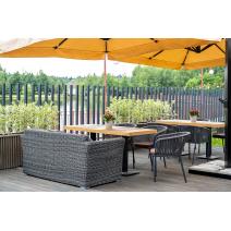  "Капучино" диван из искусственного ротанга двухместный, цвет графит, фото 5 