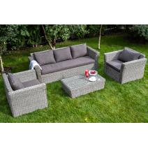  "Капучино" лаунж-зона из искусственного ротанга (гиацинт), цвет серый, фото 2 