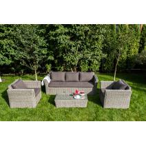  "Капучино" лаунж-зона из искусственного ротанга (гиацинт), цвет серый, фото 3 