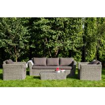  "Капучино" лаунж-зона из искусственного ротанга (гиацинт), цвет серый, фото 5 