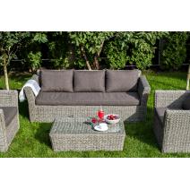  "Капучино" лаунж-зона из искусственного ротанга (гиацинт), цвет серый, фото 7 