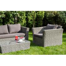  "Капучино" лаунж-зона из искусственного ротанга (гиацинт), цвет серый, фото 9 