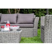  "Капучино" лаунж-зона из искусственного ротанга (гиацинт), цвет серый, фото 12 