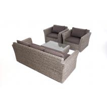  "Капучино" лаунж-зона из искусственного ротанга (гиацинт), цвет серый, фото 18 