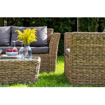  "Капучино" журнальный столик из искусственного ротанга (гиацинт), цвет соломенный, фото 8 