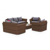  "Капучино Дабл" лаунж-зона из искусственного ротанга, цвет коричневый, фото 1 