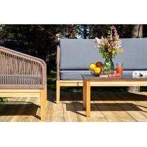  "Канны" лаунж-зона 4-местная из роупа со столиком "Канны" (серый гранит), основание дуб, роуп коричневый, фото 10 