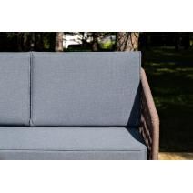  "Канны" лаунж-зона 4-местная из роупа со столиком "Канны" (серый гранит), основание дуб, роуп коричневый, фото 12 