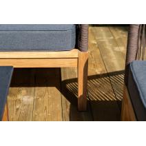  "Канны" лаунж-зона 4-местная из роупа со столиком "Канны" (серый гранит), основание дуб, роуп коричневый, фото 17 