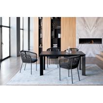  "Венето" обеденная группа на 4 персоны со стульями "Марсель", каркас темно-серый, роуп темно-серый, фото 2 