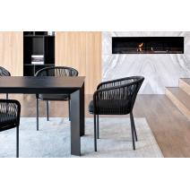  "Венето" обеденная группа на 4 персоны со стульями "Марсель", каркас темно-серый, роуп темно-серый, фото 4 