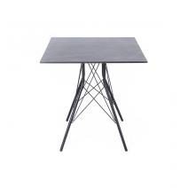  "Конте" интерьерный стол из HPL 63x63см, цвет "серый гранит", фото 2 