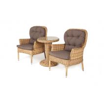  "Алиса" кофейный комплект из искусственного ротанга, цвет соломенный, фото 3 