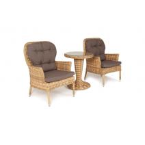  "Алиса" кофейный комплект из искусственного ротанга, цвет соломенный, фото 4 