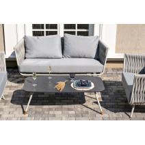  "Монако" лаунж-зона 4-местная из роупа со столом "Верона" (серый гранит), каркас светло-серый, роуп светло-серый, фото 8 