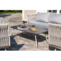  "Монако" лаунж-зона 4-местная из роупа со столом "Верона" (серый гранит), каркас светло-серый, роуп светло-серый, фото 10 