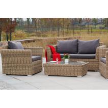  "Капучино Сингл" лаунж-зона из искусственного ротанга, цвет соломенный, фото 3 