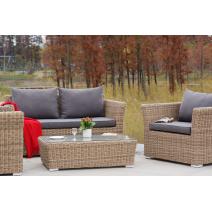  "Капучино Сингл" лаунж-зона из искусственного ротанга, цвет соломенный, фото 5 