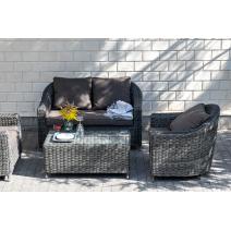  "Кон Панна" лаунж-зона из искусственного ротанга, цвет графит, фото 9 