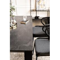  "Венето" обеденная группа на 4 персоны со стульями "Милан", каркас темно-серый, роуп темно-серый, фото 6 