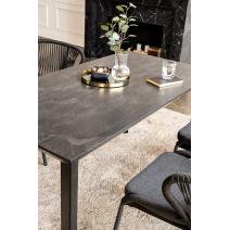  "Венето" обеденная группа на 4 персоны со стульями "Милан", каркас темно-серый, роуп темно-серый, фото 7 