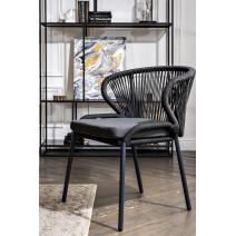  "Венето" обеденная группа на 4 персоны со стульями "Милан", каркас темно-серый, роуп темно-серый, фото 14 