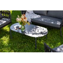  "Диего" лаунж-зона 4-местная плетеная из роупа (веревки), каркас алюминиевый темно-серый, роуп темно-серый, фото 10 