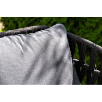  "Диего" лаунж-зона 4-местная плетеная из роупа (веревки), каркас алюминиевый темно-серый, роуп темно-серый, фото 12 