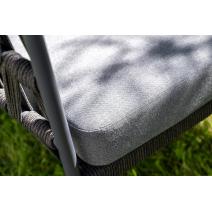  "Диего" лаунж-зона 4-местная плетеная из роупа (веревки), каркас алюминиевый темно-серый, роуп темно-серый, фото 13 