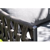  "Диего" лаунж-зона 4-местная плетеная из роупа (веревки), каркас алюминиевый темно-серый, роуп темно-серый, фото 14 