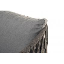  "Диего" лаунж-зона 4-местная плетеная из роупа (веревки), каркас алюминиевый темно-серый, роуп темно-серый, фото 23 