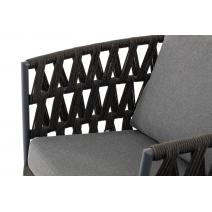  "Диего" лаунж-зона 4-местная плетеная из роупа (веревки), каркас алюминиевый темно-серый, роуп темно-серый, фото 25 