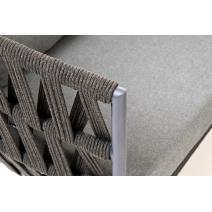  "Диего" лаунж-зона 4-местная плетеная из роупа (веревки), каркас алюминиевый темно-серый, роуп темно-серый, фото 26 