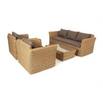  "Капучино" лаунж-зона из искусственного ротанга, цвет соломенный, фото 4 