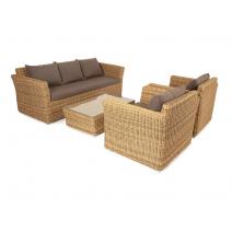  "Капучино" лаунж-зона из искусственного ротанга, цвет соломенный, фото 10 