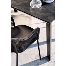  "Венето" обеденная группа на 4 персоны со стульями "Лион", каркас темно-серый, роуп темно-серый, фото 4 