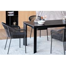  "Венето" обеденная группа на 4 персоны со стульями "Лион", каркас темно-серый, роуп темно-серый, фото 6 