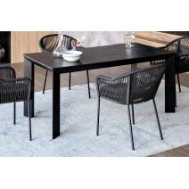  "Венето" обеденная группа на 4 персоны со стульями "Лион", каркас темно-серый, роуп темно-серый, фото 7 