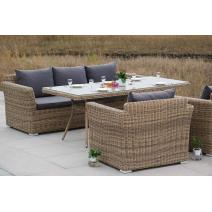  "Моккачино" обеденная группа из искусственного ротанга, цвет соломенный, фото 1 