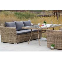  "Моккачино" обеденная группа из искусственного ротанга, цвет соломенный, фото 2 