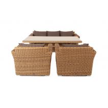  "Моккачино" обеденная группа из искусственного ротанга, цвет соломенный, фото 10 