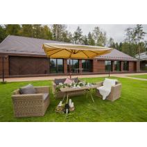  "Аффогато" обеденная группа из искусственного ротанга, цвет соломенный, фото 1 