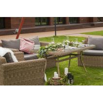  "Аффогато" обеденная группа из искусственного ротанга, цвет соломенный, фото 3 