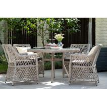  "Айриш" обеденная группа плетеная на 4 персоны, цвет бежевый, фото 2 