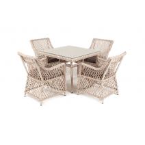  "Айриш" обеденная группа плетеная на 4 персоны, цвет бежевый, фото 12 