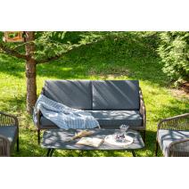  "Канны" лаунж-зона 4-местная из роупа со столом "Верона" (серый гранит), каркас алюминиевый коричневый, роуп коричневый, фото 7 