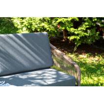  "Канны" лаунж-зона 4-местная из роупа со столом "Верона" (серый гранит), каркас алюминиевый коричневый, роуп коричневый, фото 9 