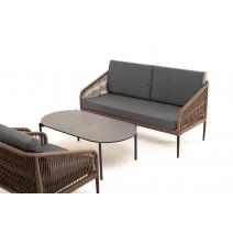  "Канны" лаунж-зона 4-местная из роупа со столом "Верона" (серый гранит), каркас алюминиевый коричневый, роуп коричневый, фото 21 