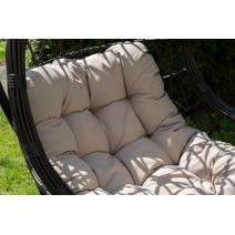  "Венеция" подвесное кресло-кокон из искусственного ротанга, цвет бронзовый с бежевой подушкой, фото 5 